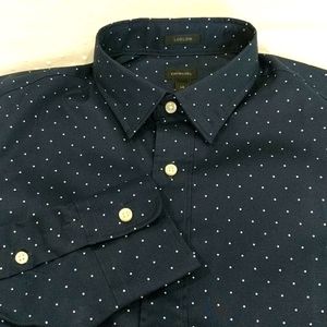 Boy's Size 14 Ludlow Shirt NWT Navy + White Dot